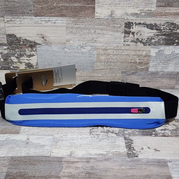 Nike Slim 3.0 Waist Pack Running Fanny Pack Belt Bag Stretch Blue NEW - Picture 1 of 8
